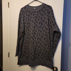 Old Navy Leopard Sweatshirt Tunic - XL